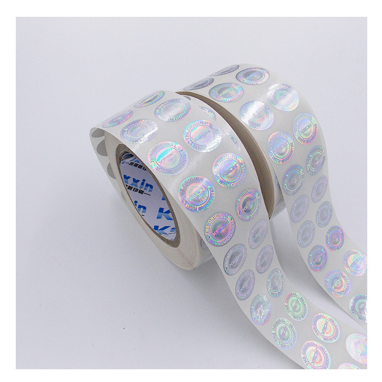 Custom Hologram Hat Label Sticker Print Round Holographic Hats Sticker