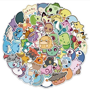 50pcs Waterproof Vinyl Sticker Wall Decals Room Decorations Cartoon Anime Stickers Pokemoned Stickers