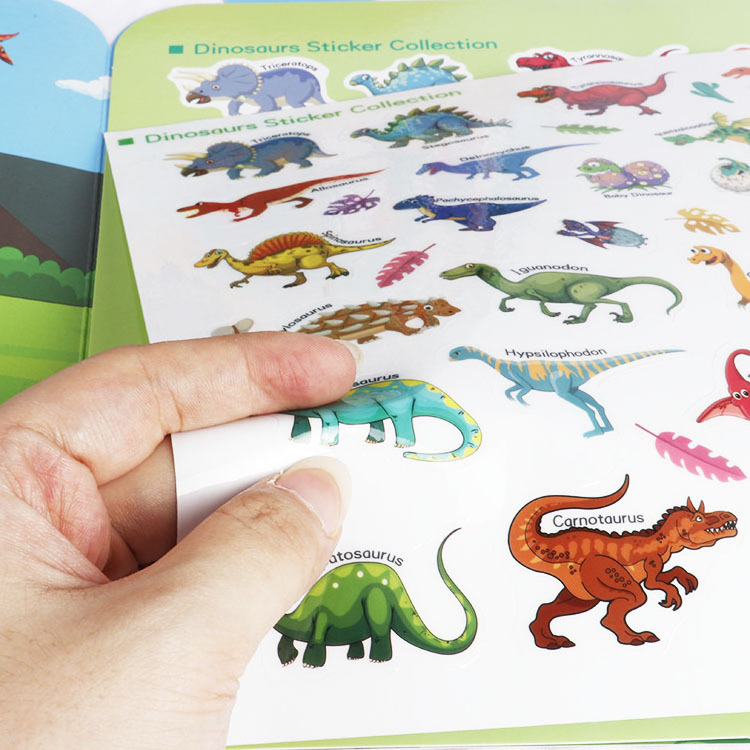 Manufacturer Reusable Adhesive Silicone Release Kids Sticker Books