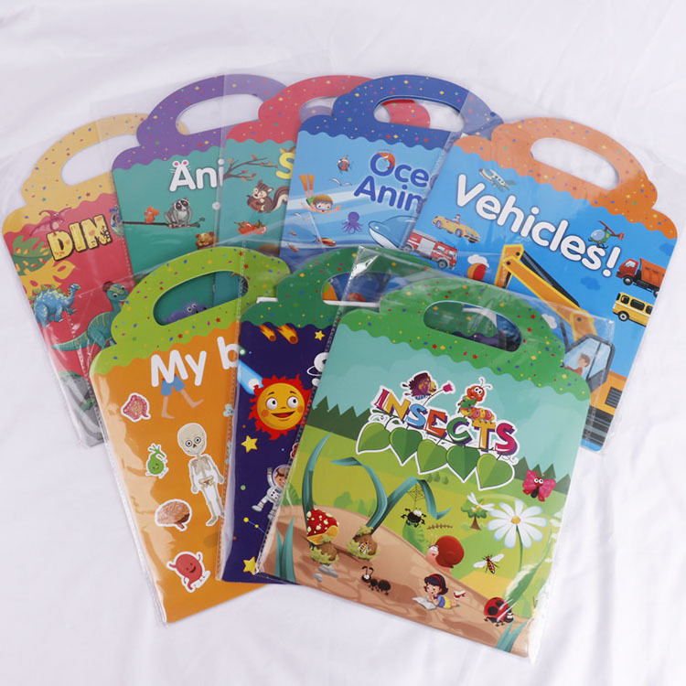 Manufacturer Reusable Adhesive Silicone Release Kids Sticker Books