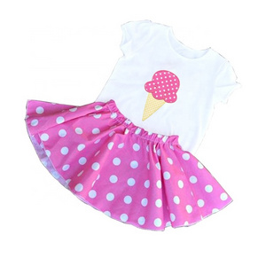 2019 Puresun girls clothes wholesale kids clothing tutu skirt Children boutique outfit for summer wear