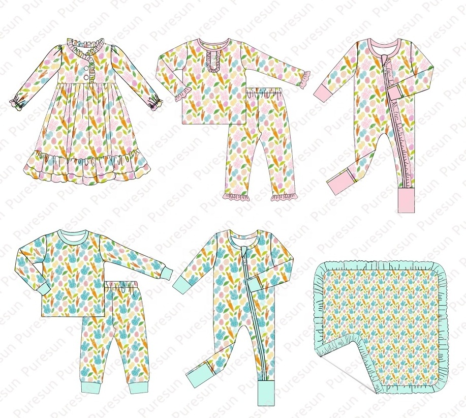 Kids Spring Rainy Day Smocked Outfits Toddler Siblings Matching Embroidery Clothes Cute Umbrella Smocked Clothing Set