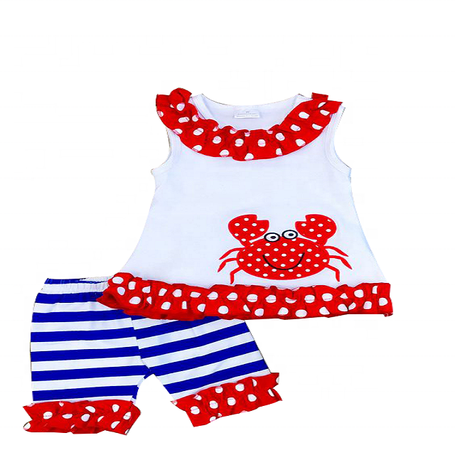 2019 Puresun girls clothes wholesale kids clothing tutu skirt Children boutique outfit for summer wear