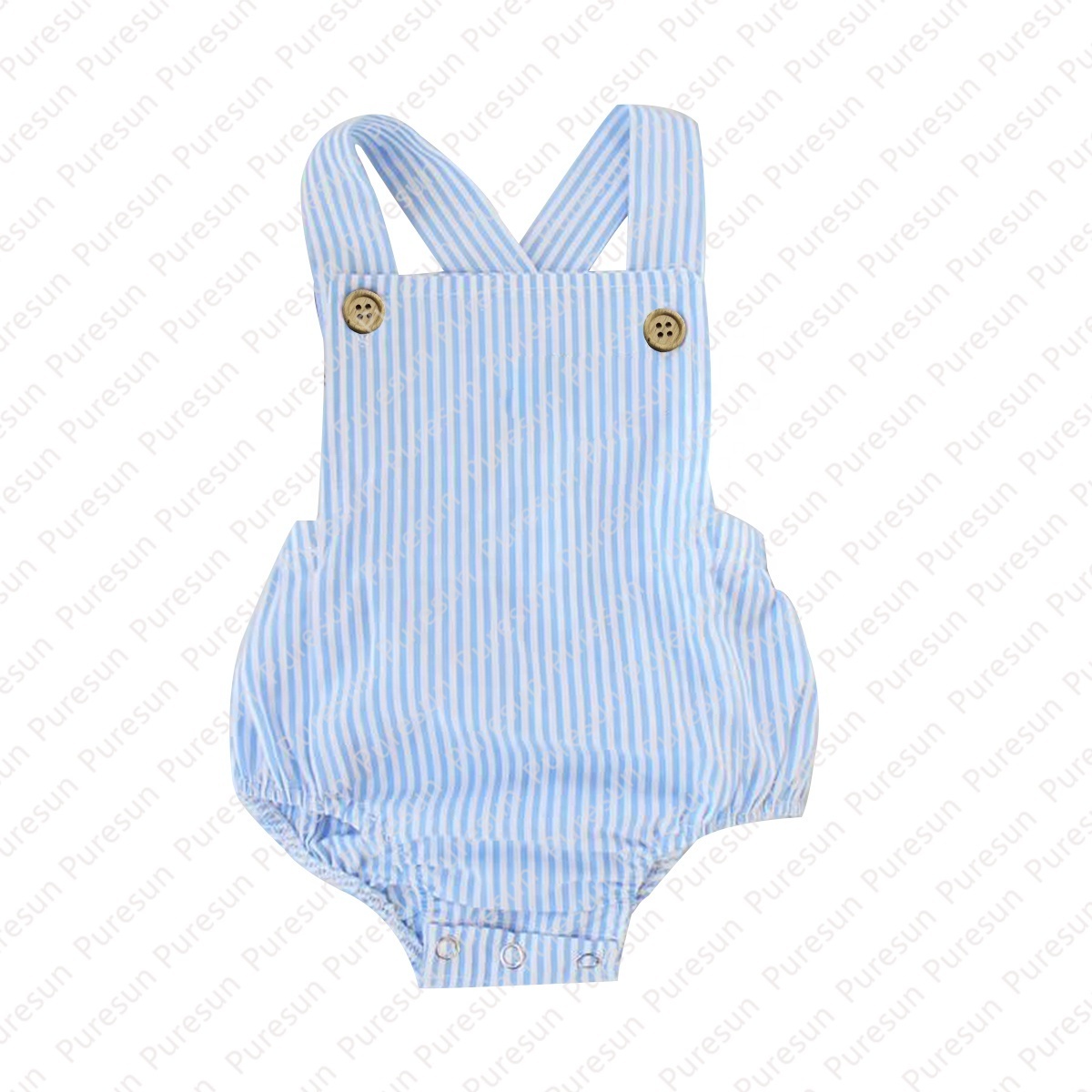 Spring Summer Personalized Boys Clothes Boy Seersucker Bubble Romper for Baby and Toddlers