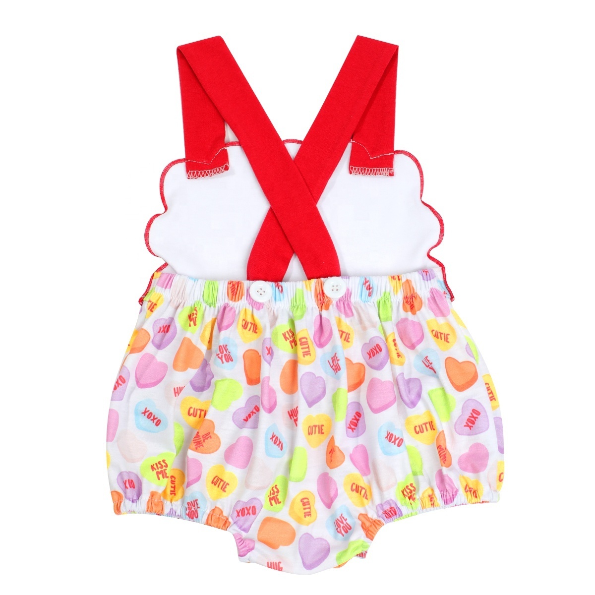 Puresun high quality 100% cotton printing children clothing valentines kids clothes baby cotton dress with hearts pockets