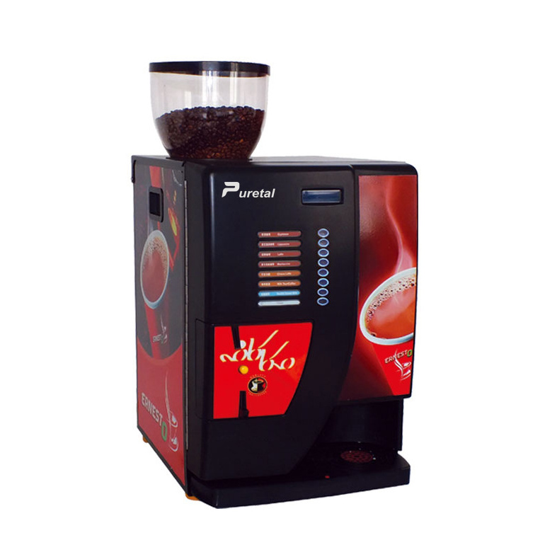 high quality new desgin zanussi ground coin operated tea coffee vending machine