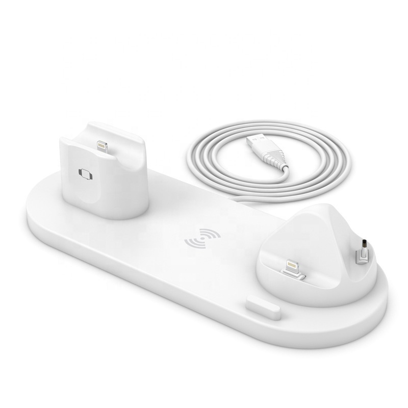 2024 Top Selling Smart Wireless Charger 6 in 1 Charging iPhone 15 Airpods Watch Android Multi-Function Integrated 4 1