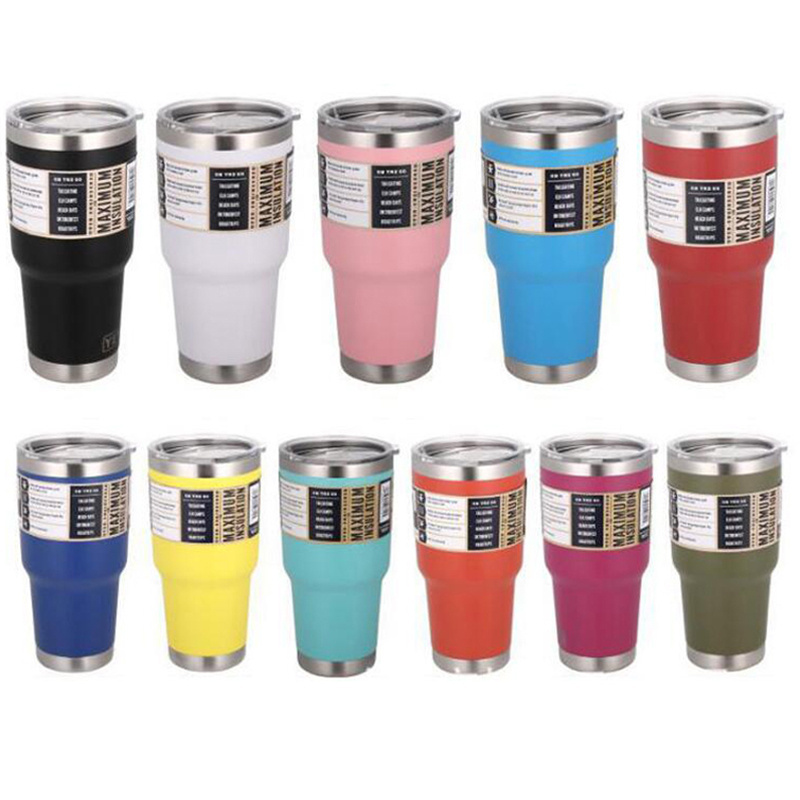 Wholesale bulk 20oz insulated Coffee Cup Stainless Steel  Mug Travel yetys Tumbler With Magnetic Lid  36oz sports water bottle