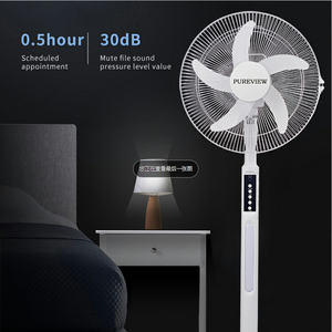 Spot Wholesale 14 inch LiFePO4 charging electric stand fan with power bank function portable solar rechargeable fan