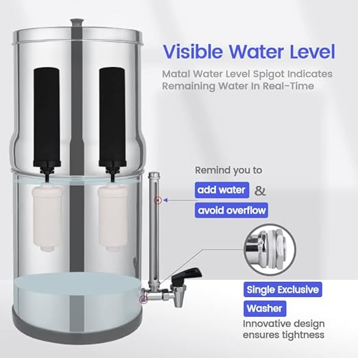 Stainless Steel Gravity Water Filter System