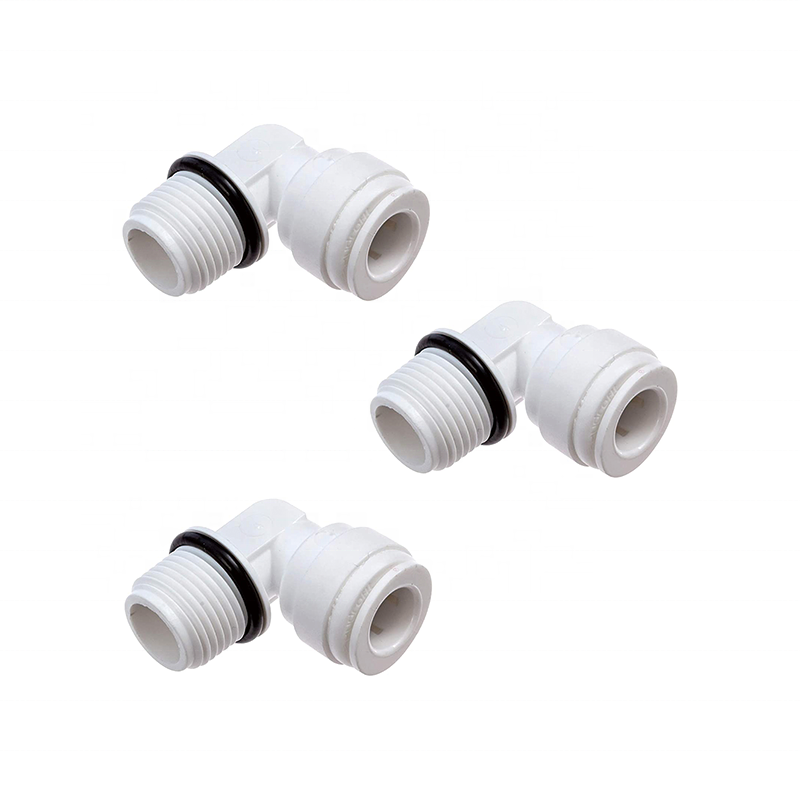 1/4-1/4 Male Elbow Push Fit Plumbing Fittings For Water Purification System With seal O ring