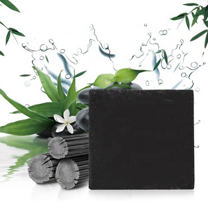 Gloway Manufacturer Oem Premium Quality Natural Toilet Soap Bar Activated Charcoal Bamboo Black Soap for Remove Acne & Pore