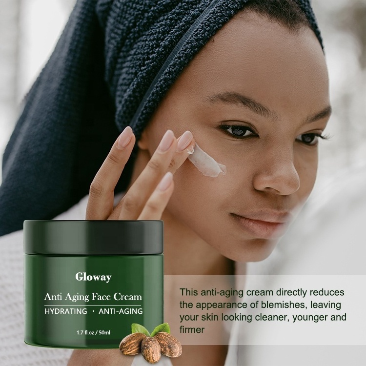 Gloway Private Label Organic Jojoba Oil Shea Butter Natural Anti Aging Face Cream For Women Facial Nourishment and Hydration