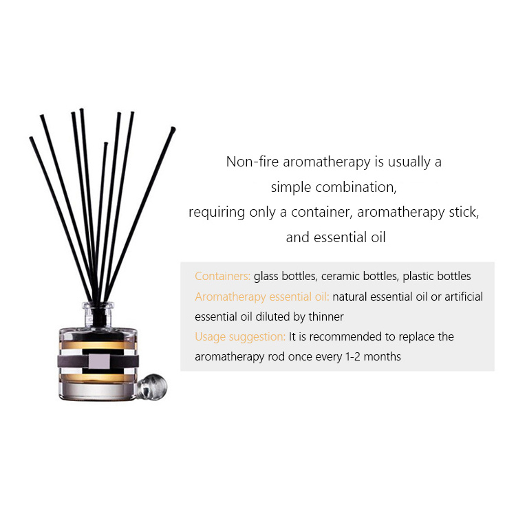 Unscented Incense spreading stick 2*150mm polyester fiber black reed sticks 15cm aroma diffuser sticks