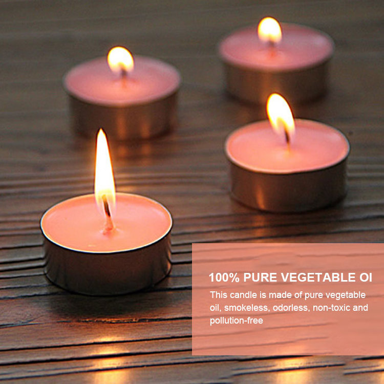 Wholesale small white paraffin wax smokeless scented candle in tin tea light candles