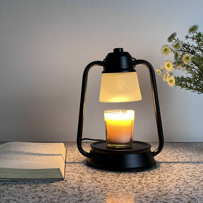 Vintage Lantern Heat Melting Wax Candle Warmer Lamp Electronic Flameless Candle Light For Jar Scented Candle With Dimmable Timer