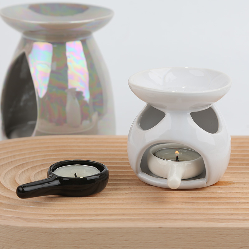 Candle Accessories Small Little Candle Holder Tea Light Wax Warmer Ceramic Tealight Candle Spoon For Essential Oil Burner