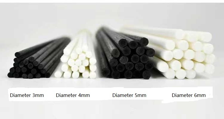 Unscented Incense spreading stick 2*150mm polyester fiber black reed sticks 15cm aroma diffuser sticks