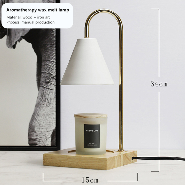 Gloway Wholesale Home Decor Wood Base Electric Candle Warmer Lamp Melt Wax Candle Warmer for Scented Candles