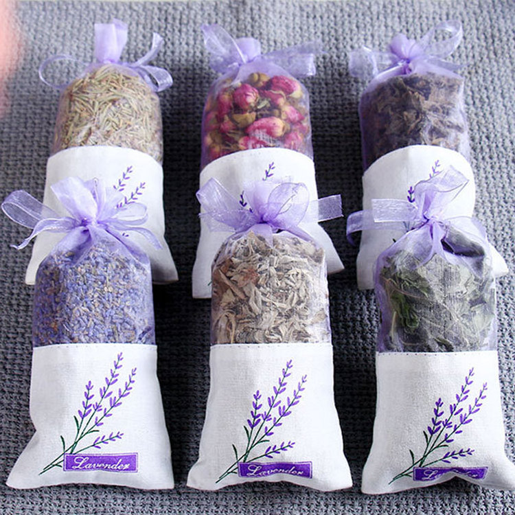 Dried flowers rose lavender air freshener fragrance hanging scented sachet bags