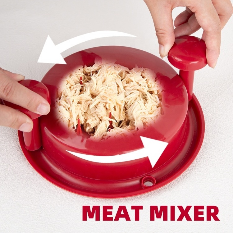 Gloway Meat Twist Shredding Machine Non-Slip Base Handle Chicken Grinder Chicken Breast Shredder Tool With Removable Plate