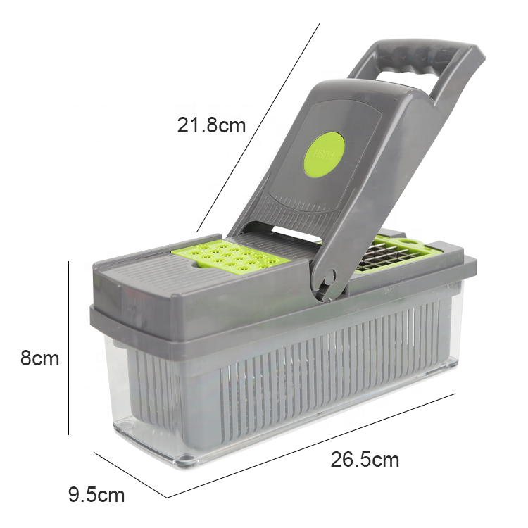 Gloway Kitchen Gadget Many Spec. 14 In 1 Manual 8 Blade Multi Functional Dicer Tools Vegetable Cutter Chopper Veggies Slicer