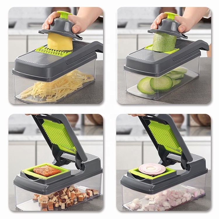 Kitchen Gadgets Rts Discount 8-Blaeds Mandolin Manual Onion Veggie Chopper Dicer Kitchen Slicer Multifunctional Vegetable Cutter