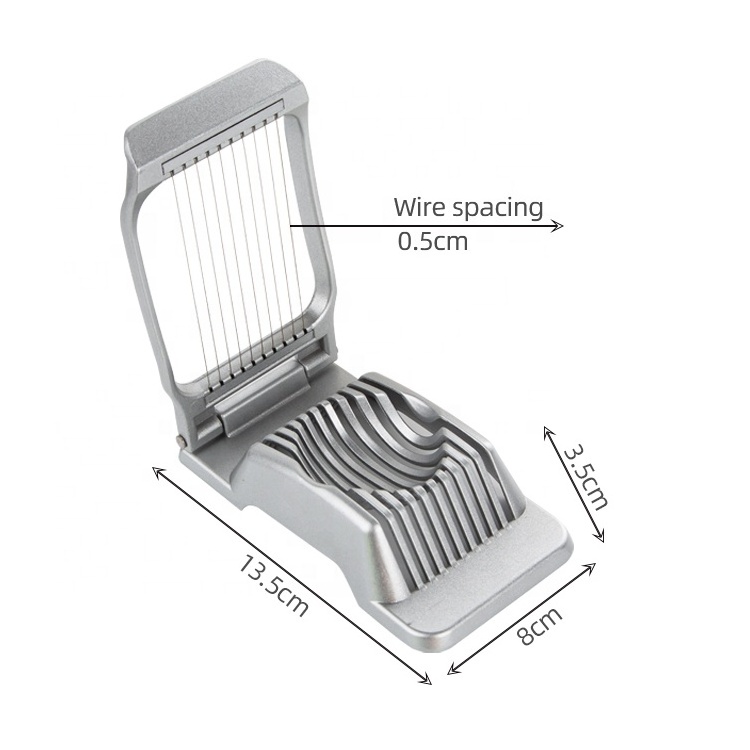 Gloway Multipurpose Stainless Steel Wire Heavy Duty Silver Egg Cutter Aluminum Egg Slicer For Hard Boiled Eggs