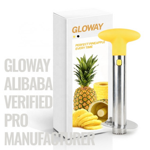 Premium Pineapple Core Remover Kitchen Tool Stainless Steel Pineapple Cutter Corer Peeler W/ Sharp Blade For Diced Fruit Ring