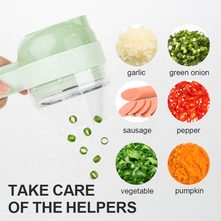 Gloway Kitchen Gadget Customized Oem Popular Electric Kitchen Chopper Tool Hand Held Press Rechargeable Vegetable Food Chopper