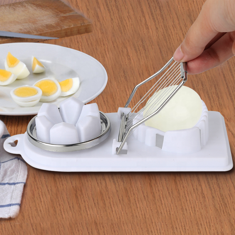 Gloway Kitchen Gadget Tools Multipurpose Stainless Steel Wire Plastic Boiled Egg Cutter 2 In 1 Egg Slicer For Boild Eggs