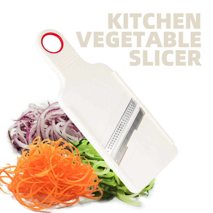 Gloway Oem Kitchen White Handheld Stainless Steel Blade Veggie Cutter Vegetable Chopper Mandoline Slicer Vegetable Grater Slicer