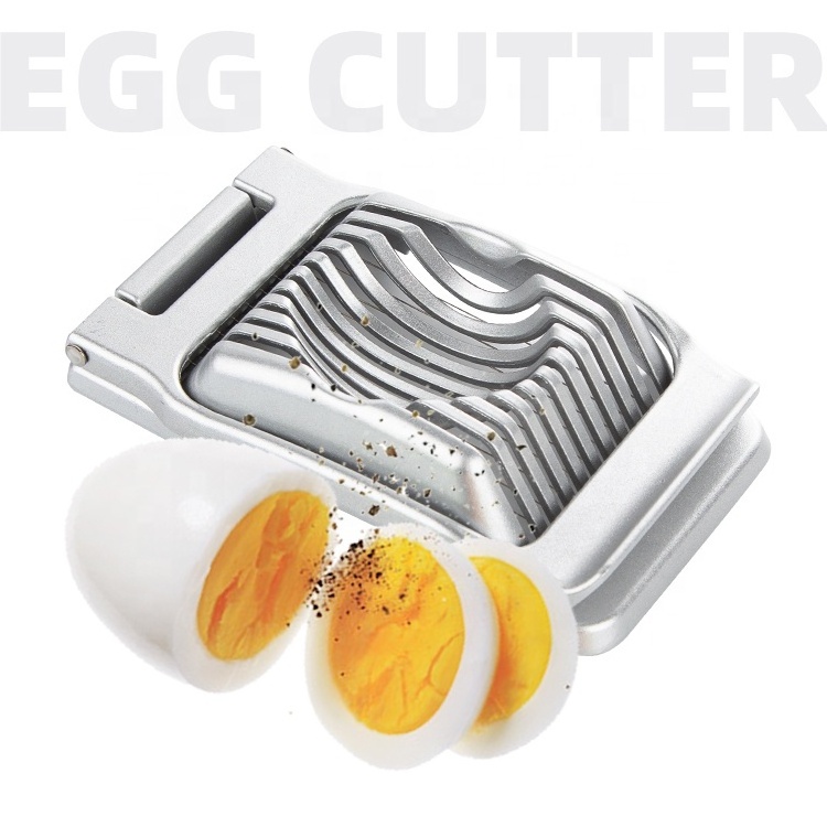 Gloway Multipurpose Stainless Steel Wire Heavy Duty Silver Egg Cutter Aluminum Egg Slicer For Hard Boiled Eggs