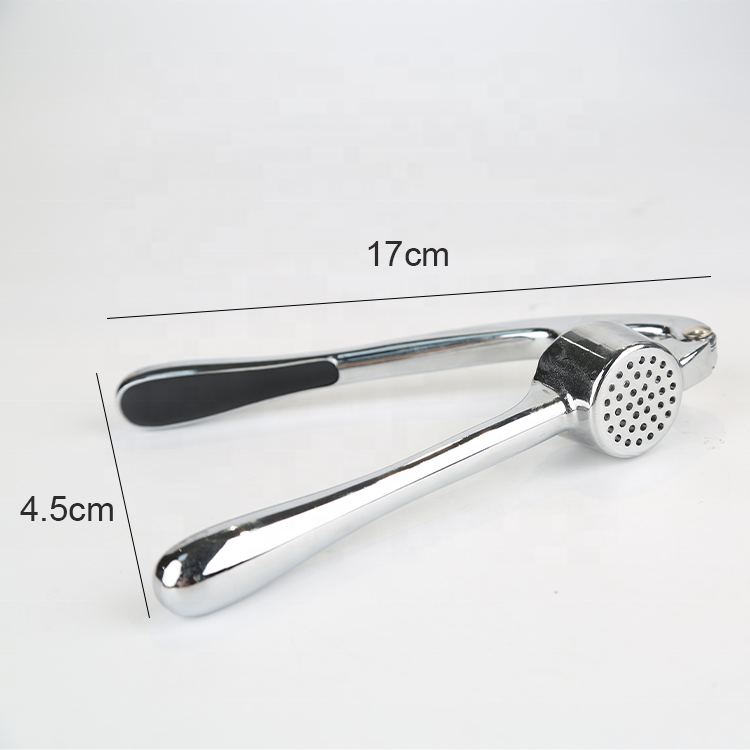 Gloway Kitchen Gadget Utensils Logo Built-In Pressing Studs Handheld Manual Squeezer Garlic Crusher Zinc Alloy Garlic Press Tool