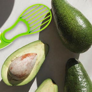 Gloway Manufacturer LOGO Green Plastic Avocado Knife Slicer Pitter Grip Handle 3-In-1 Avocado Slicer Cutter Tool Avocade Peeler