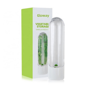 Gloway Refrigerator Herb And Spice Storage Transparent Jar Container Tools Herb Savor Pod For Keep Basil Mint Dill Freshness