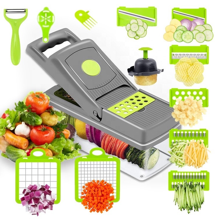 Kitchen Gadgets Rts Discount 8-Blaeds Mandolin Manual Onion Veggie Chopper Dicer Kitchen Slicer Multifunctional Vegetable Cutter