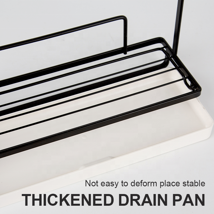 Gloway Kitchen Accessories Home Organizer 3 In 1 Iron Drain Tray Dishcloth Rack Kitchen Sink Caddy Organizer Sink Sponge Holder