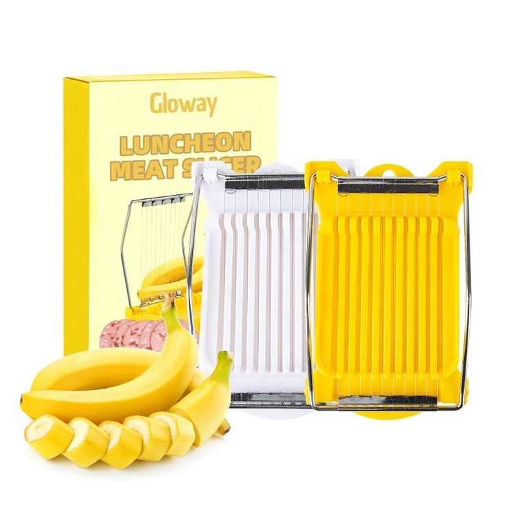 Gloway Multipurpose 10 Silces Cuts Stainless Steel Wire Egg Slicer Manual Luncheon Meat Food Slicer For Fruit Onions And Meat