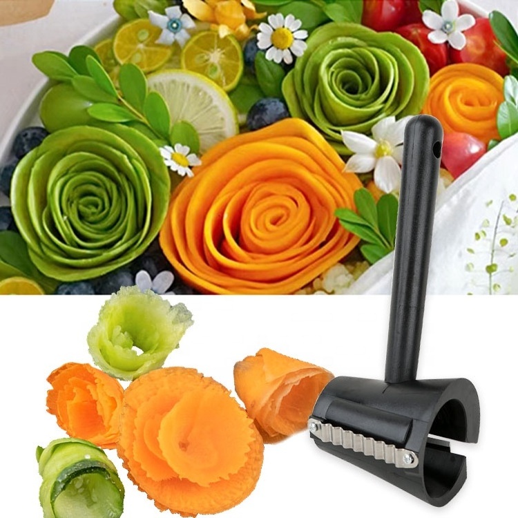 Gloway Kitchen Gadget Shredded Tool Funnel Flower Roller Knife Spiral Slicer Vegetable Sharpener Blade Peeler Carrot Skin Peeler