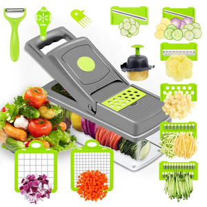 Gloway Quick Delivery 14 In 1 Kitchen Vegetable Slicer Chopper Potato Cutter Grinder Cutting Tool Fruit And Vegetable Chopper