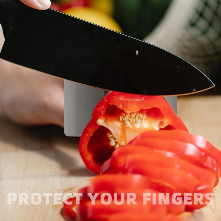 Gloway Kitchen Slicing Safe Tool Premium Vegetable 304 Dicing Finger Protector Knife Stainless Steel Finger Guard For Cutting