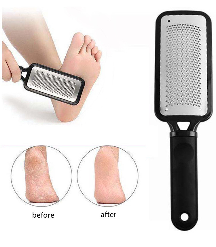 Gloway Black Pink Stainless Steel Wet And Dry Use Pedicure Metal Surface Tool Foot Rasp Foot File And Callus Remover