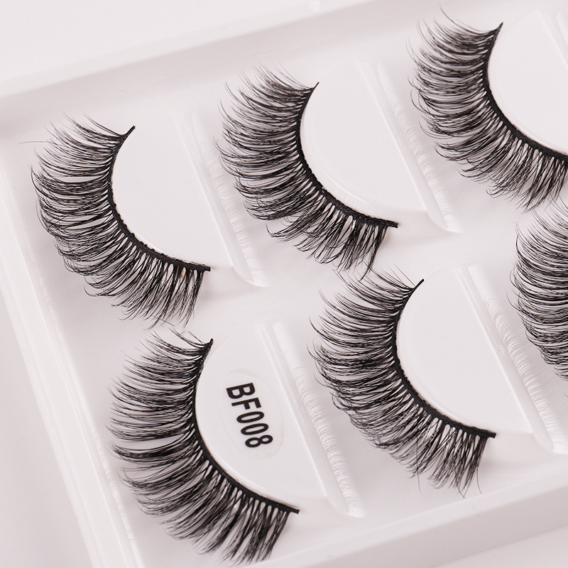 Gloway Reusable Natural Look Asian 5 Pairs Curl Synthetic Lightweight 6D Mink Cat Eye Lash False Eyelashes Fake Eye Lashes