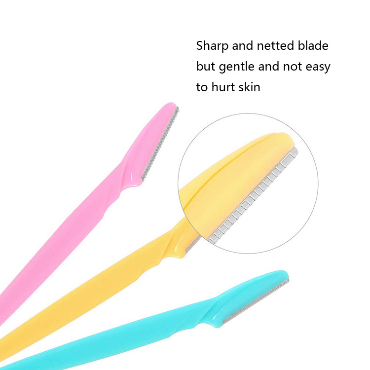 Gloway Hot Sale Women Makeup Tools Eyebrow Razor Trimmer Stainless Steel Blade Eyebrow Trimmer With Cover