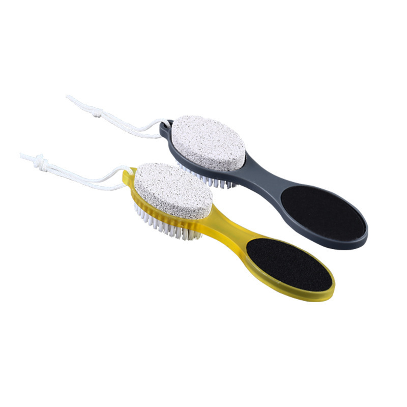 Gloway Multi Purpose 4 In 1 Pedicure Tools Foot Scrubber Foot File Callus Remover With Pumice Stone Sand Paper Brush