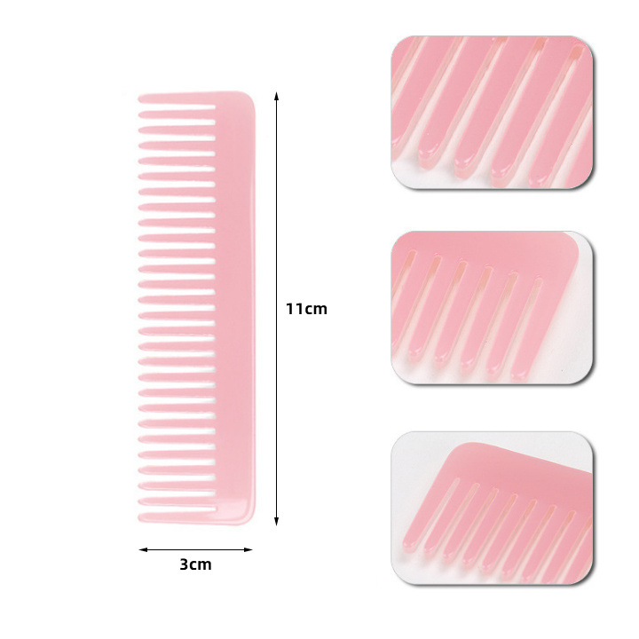 Hot Sale Custom Logo Retro Environmental Protection Acetate Comb Hair Wide Tooth Comb