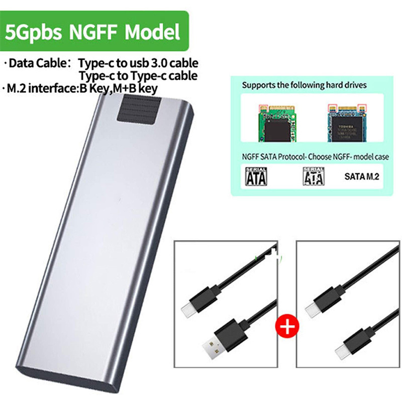 40gbps M.2 NVME SSD sata Enclosure Adapter  USB 3.1 c Gen 2  to NVME PCI-E M-Key Solid State Drive