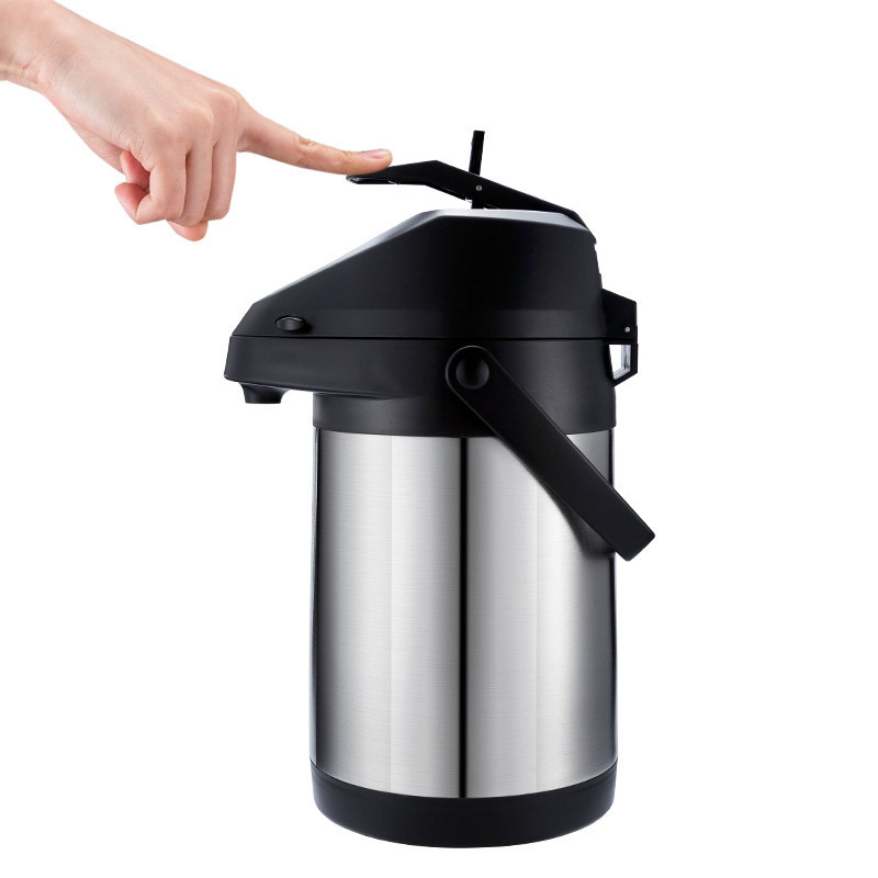 PURPLESEVEN 2.5L 3L 4L 5L Vacuum Insulated Stainless Steel Thermal Beverage Dispenser Airpot Thermal Coffee Carafe with Pump