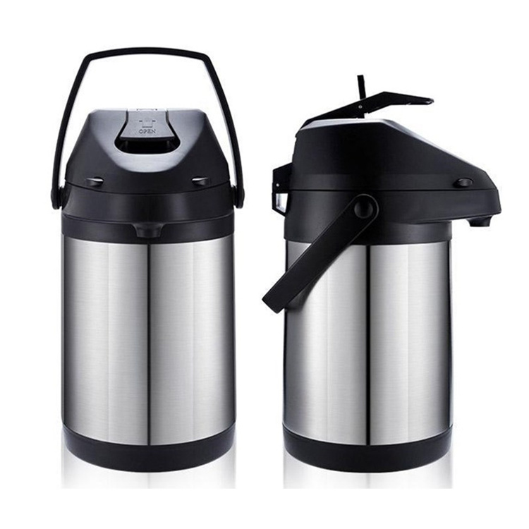 PURPLESEVEN 2.5L 3L 4L 5L Vacuum Insulated Stainless Steel Lever Action Airpot Thermos Water Coffee Airpots Dispenser with Pump